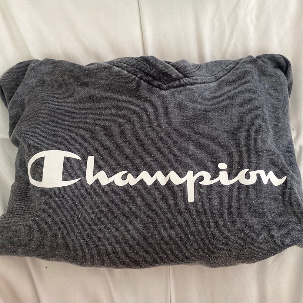 champion hooded cropped shirt